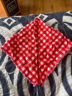 Universal Thread Red and White Gingham Square Scarf